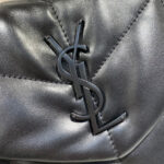 Saint Laurent Loulou Puffer Small Bag In Quilted Lambskin Black